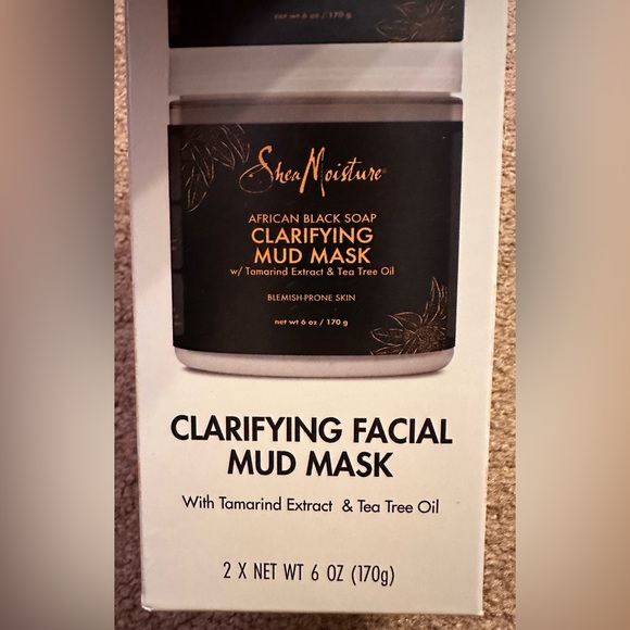 2 Shea Moisture African Black Soap Clarifying Mud Mask Tamarind Tee Tree Oil 6oz - Picture 10 of 16